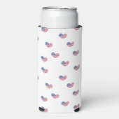 Liebe usa Muster weiß Selters Dosenkühler (Seltzer Vorderseite)