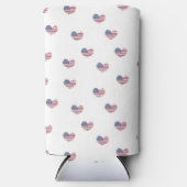 Liebe usa Muster weiß Selters Dosenkühler (Vorderseite)