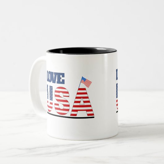 Liebe Usa neue Tasse (Vorderseite Links)