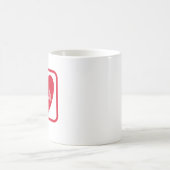 Liebe USA Patriotic Red White Heart Modern Kaffeetasse (Mittel)
