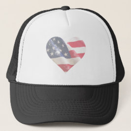 Liebe USA Rustic Americana Flaggen Streifen Truckerkappe