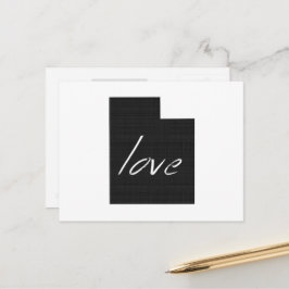 Liebe Utah gestaltet antike schwarze Utahan Chalkb Postkarte