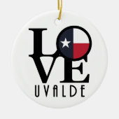LIEBE Uvalge Texas Keramik Ornament (Vorne)
