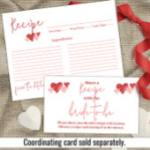 Liebe Valentine Brautparty Rezept Card Hinweiskarte