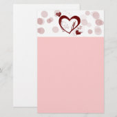 Liebe Valentine Briefpapier (Vorne/Hinten)