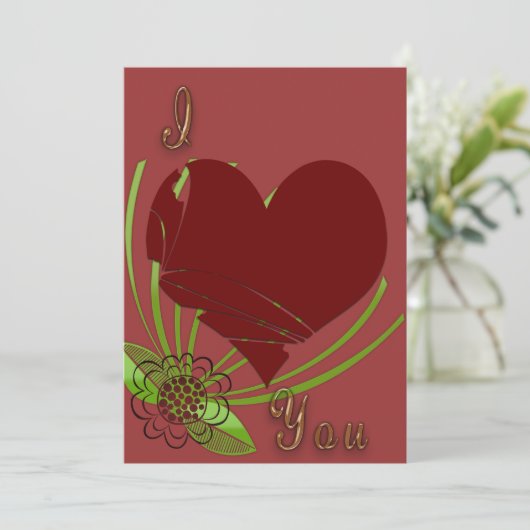 Liebe Valentine Einladung (Stehend Vorderseite)