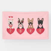 Liebe Valentine French Bulldogs Banner (Horizontal)