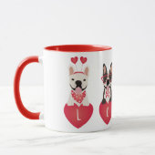 Liebe Valentine French Bulldogs Tasse (Links)
