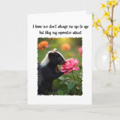 Liebe Valentine Fun Skunk Rose Bilder Grußkarte Karte (Gelbe Blume)