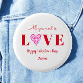 Liebe Valentine Galentine Button