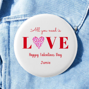 Liebe Valentine Galentine Button