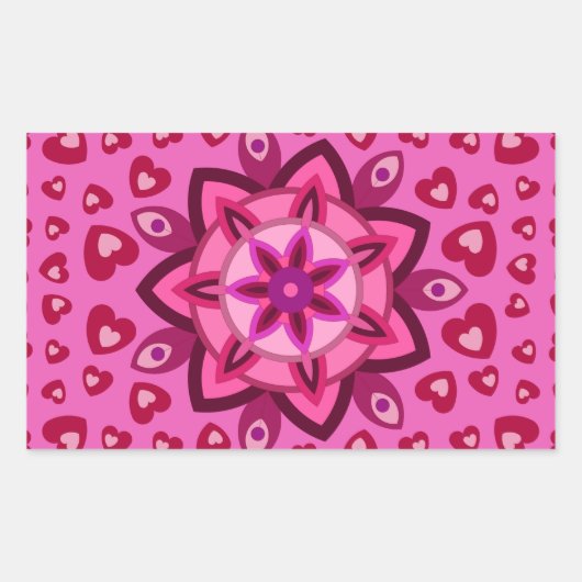 LIEBE VALENTINE, GEBURTSPARTEIENGESCHENKE MIT HEIZ RECHTECKIGER AUFKLEBER (Vorderseite)