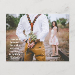 Liebe Valentine-Gutschein Feiertagspostkarte