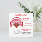 Liebe Valentine Hearts Cocktail Party Einladung (Stehend Vorderseite)