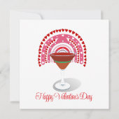 Liebe Valentine Hearts Cocktail Party Einladung (Rückseite)