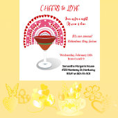 Liebe Valentine Hearts Cocktail Party Einladung