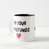 Liebe Valentine ich bin dein Zweifarbige Tasse (Vorderseite Links)