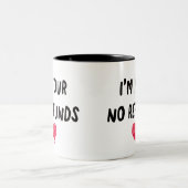 Liebe Valentine ich bin dein Zweifarbige Tasse (Mittel)