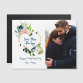 Liebe Valentine immer mit Ihrem Foto, Herz Magnetkarte (Vorne/Hinten)