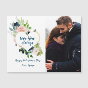 Liebe Valentine immer mit Ihrem Foto, Herz Magnetkarte