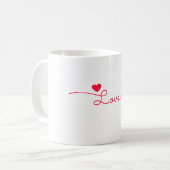 Liebe Valentine Kaffeetasse (Vorderseite Links)