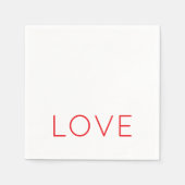 LIEBE Valentine Moderne Typografie Red Hot Fun Serviette (Vorderseite)