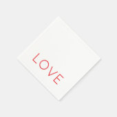 LIEBE Valentine Moderne Typografie Red Hot Fun Serviette (Ecke)