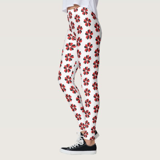 Liebe Valentine Pärchen Rote Blüte Neu Leggings (Links)