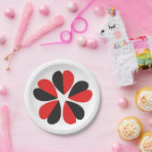 Liebe Valentine Pärchen Rote Blüte Neu Pappteller (Party)