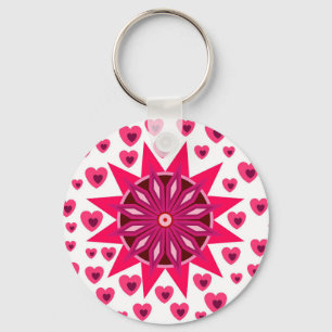 LIEBE VALENTINE PARTY MIT HERZ BLUME GIFT TASTE SCHLÜSSELANHÄNGER