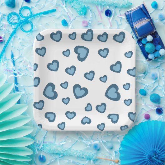 LIEBE VALENTINE PARTY MIT HERZPAPIERPAPIERTELLERN PAPPTELLER (Party)