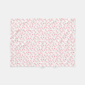 Liebe Valentine Pink Rote Herzen Fleecedecke (Vorderseite (Horizontal))