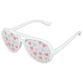 Liebe Valentine Pink Rote Herzen Sonnenbrille (Schrägansicht)