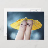 Liebe Valentine Postkarte (Vorne/Hinten)