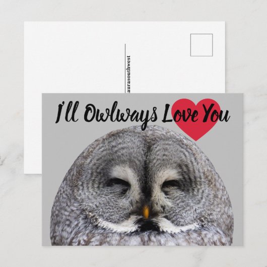 Liebe Valentine Postkarte (Vorne/Hinten)