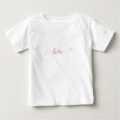 Liebe Valentine - Rosa Niedlich Baby T-shirt (Vorderseite)