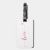 Liebe Valentine - Rosa Niedlich Gepäckanhänger (Rückseite vertikal)