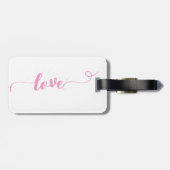 Liebe Valentine - Rosa Niedlich Gepäckanhänger (Rückseite horizontal)