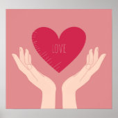 Liebe Valentine Rosa Poster (Vorne)