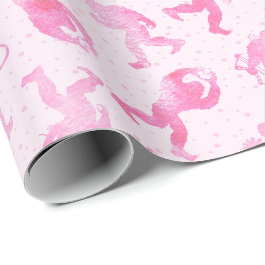 Liebe Valentine, Sasquatch Geschenkpapier (Rolleneckpunkt)