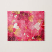 Liebe, Valentine, Tag, Herz, Frauen, Rosa, Rose Puzzle (Horizontal)