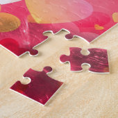 Liebe, Valentine, Tag, Herz, Frauen, Rosa, Rose Puzzle (Seite)