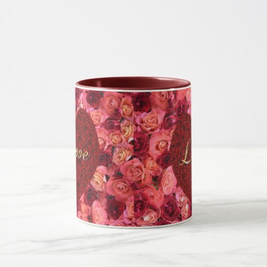 Liebe/Valentine Tasse mit Rose. (Zentrum)