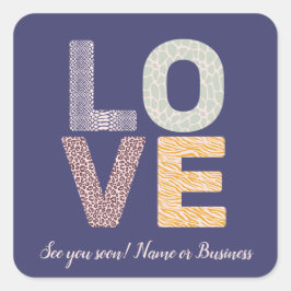 LIEBE Valentine Theme Anpassbare Foto Buchstaben q Quadratischer Aufkleber