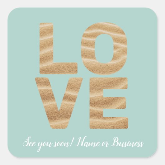 LIEBE Valentine Theme Anpassbare Foto Muster Quadratischer Aufkleber (Vorderseite)