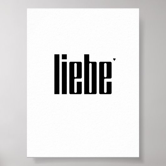 Liebe - valentine typography poster (Vorne)