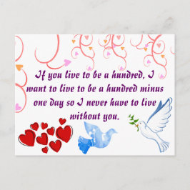 Liebe Valentine Wedding Ehefrau Ehemann Peace Dest Feiertagspostkarte