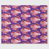 Liebe Valentine Wrapping Paper Geschenkpapier (Flach)