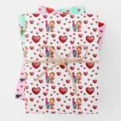 Liebe Valentine Wrapping Paper Geschenkpapier Set (Beispiel)