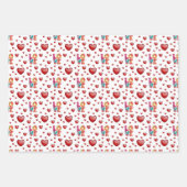 Liebe Valentine Wrapping Paper Geschenkpapier Set (Vorderseite)